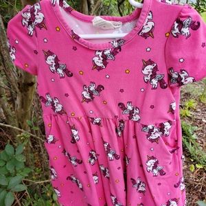 Pink Unicorn Dress 3T